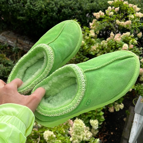 UGG Shoes Ugg Slippers Tasman Braid Indoor Outdoor Lime Green